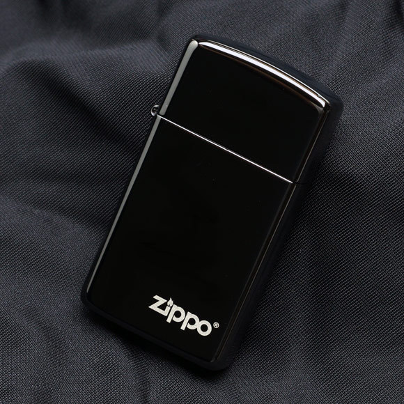 Zippo Slim Ebony with Zippo Logo