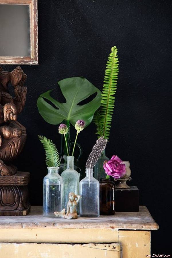 Những cách cắm hoa khéo léo bằng bình ly thủy tinh cho nhà thêm xinh