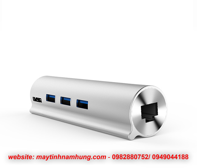 Bộ chia USB type C cho Macbook 12 tích hợp cổng LAN gigabit Unitek Y3095