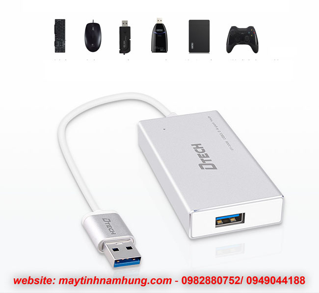 Bộ chia 4 cổng USB vỏ nhôm thiết kế cho Macbook
