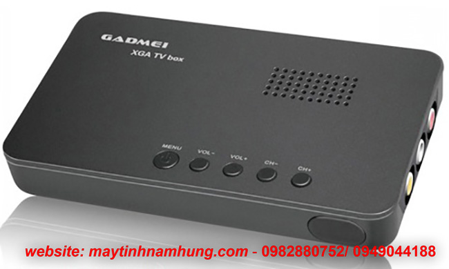 Tivi Box Gadmei 2810e chuyển đổi VGA ra AV xuất hình ảnh từ máy tính ra tivi
