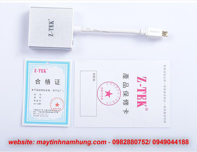 Cáp kết nối máy chiếu cho Asus Zenbook (micro HDMI to VGA) Ztek ZE098