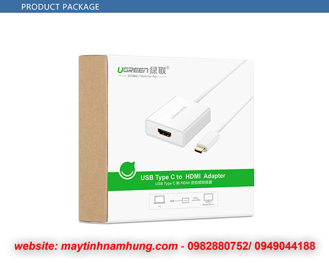 Cáp USB Type C to HDMI hỗ trợ 4 k * 2 k cho apple macbook 12 inch và google chromebook pixel