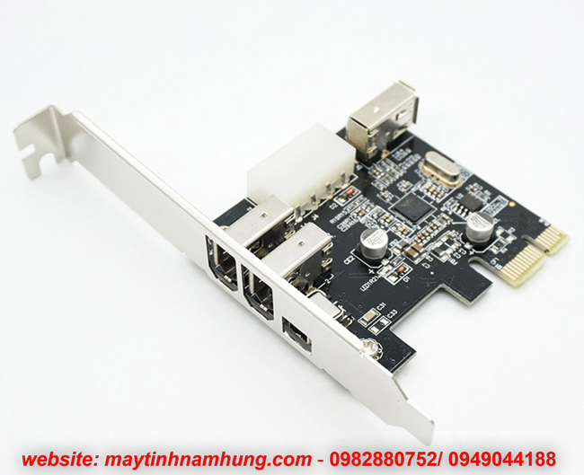 Card PCIe 1394 Firewire 4pin 6pin cho main H61