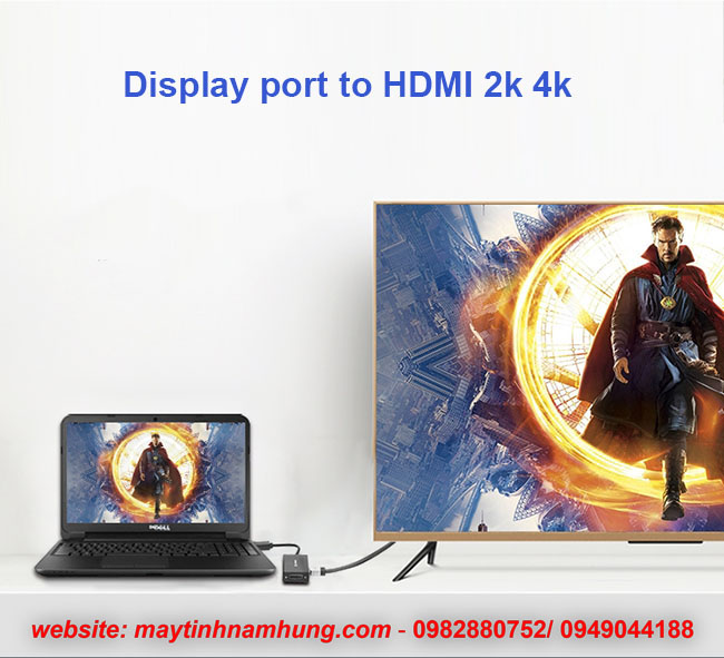 Cáp chuyển đổi Display Port sang HDMI VGA DVI 3 in 1