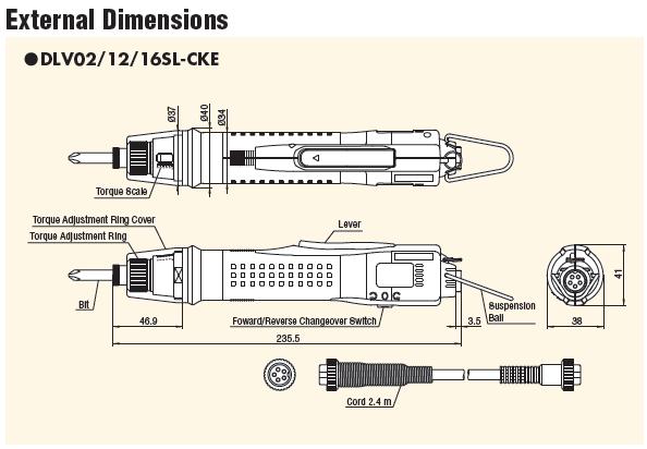 Kích thước tô vít lực Delvo, tô vít điện Delvo DLV16SL-CKE