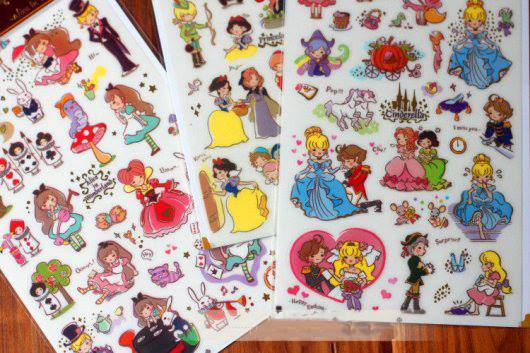 Sticker dễ thương Bạch tuyết và 7 chú lùn!