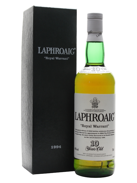 giá rượu Laphroaig 10 năm Royal Warrant