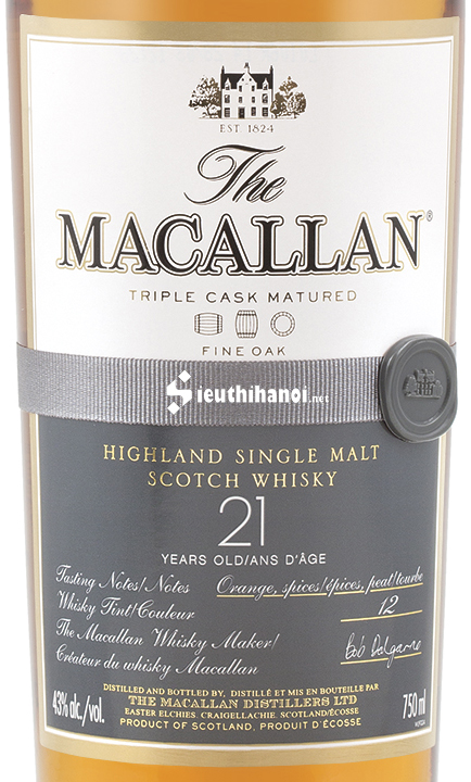 giá rượu macallan 21 năm