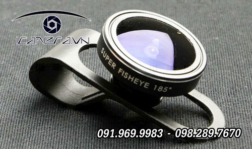 Ống kính fisheye lens 185 độ đa năng cho smartphone, tablet hiệu ứng mắt cá