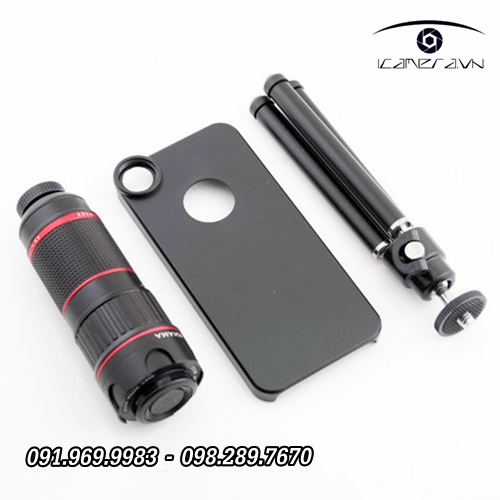 Ống kính tele zoom chỉnh tiêu cự cho iPhone 4-12x lens chuyên nghiệp như DSLR