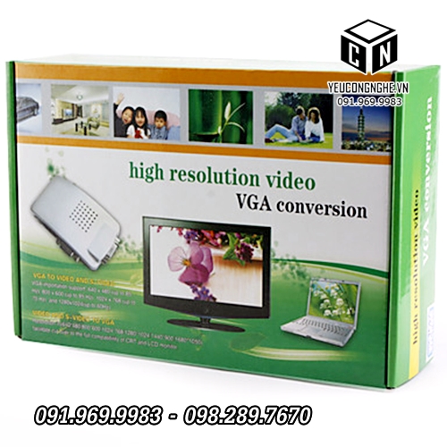 Thiết bị chuyển đổi tín hiệu  VGA ra Video S-Video VGA high resolution video conversion