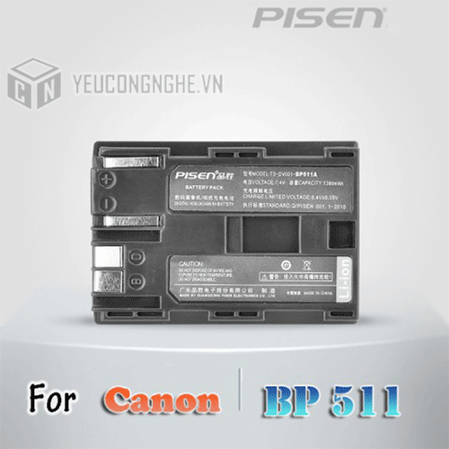 Pin cho máy ảnh Canon BP511 Pisen