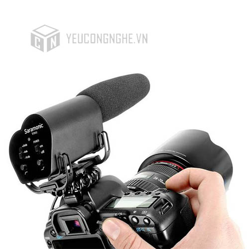 Microphone Saramonic VMIC PRO cho máy ảnh DSLR hỗ trợ quay phim chuyên nghiệp