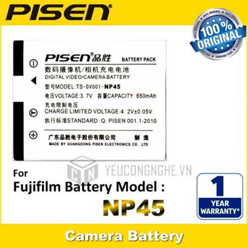 Pin cho máy ảnh Fujifilm NP45 Pisen