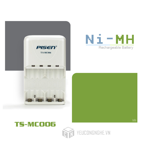 Sạc Pisen TS – MC006 dùng cho Pin Ni-MH AA/AAA
