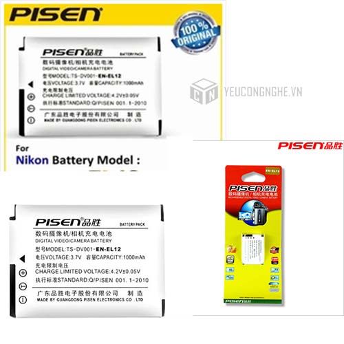 Pin cho máy ảnh Nikon EN-EL12 Pisen