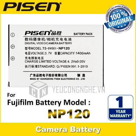 Pin cho máy ảnh Fujifilm NP-120 Pisen