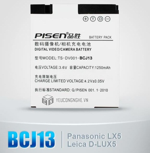 Pin cho máy ảnh Panasonic BCJ13(LX5) Pisen