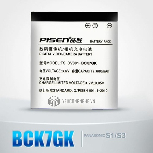 Pin cho máy ảnh Panasonic BCK7GK Pisen