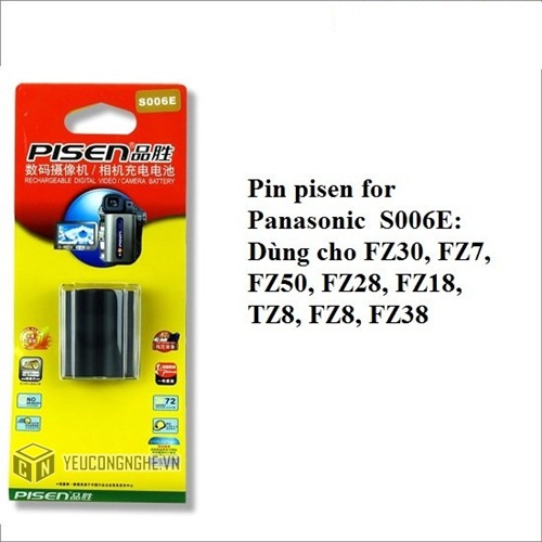 Pin máy ảnh Panasonic S006E Pisen
