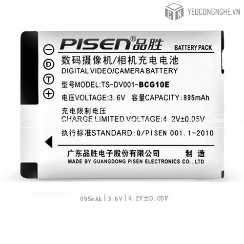 Pin sạc cho máy ảnh Panasonic BCG10E Pisen