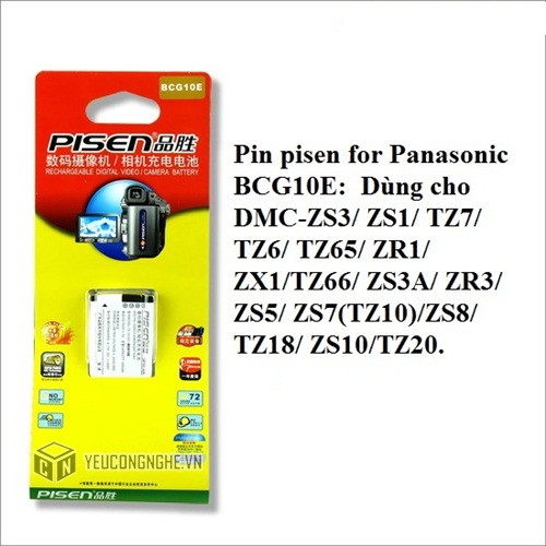 Pin sạc cho máy ảnh Panasonic BCG10E Pisen
