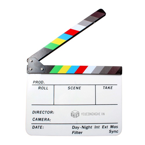 Clapboard phụ kiện quay phim 30x24cm màu trắng kèm bút CB-3024