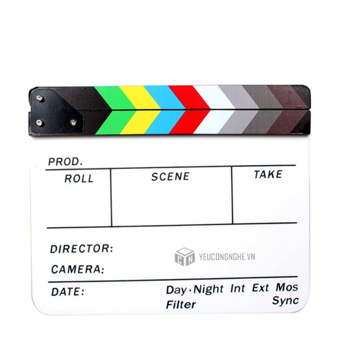 Clapboard phụ kiện quay phim 30x24cm màu trắng kèm bút CB-3024