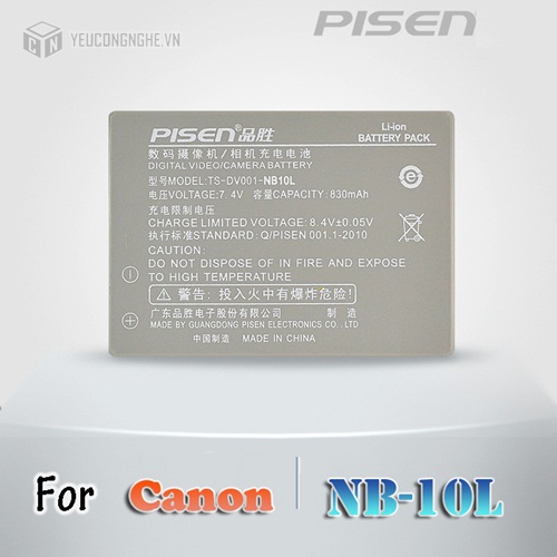 Pin cho máy ảnh Canon NB10L Pisen
