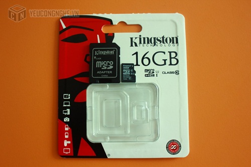 Thẻ Nhớ MicroSD Kingston 16GB Class 10 kèm Adapter