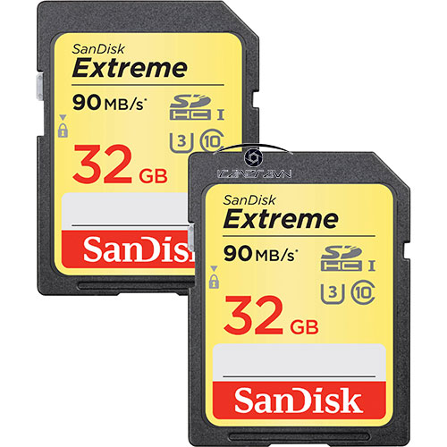 Thẻ nhớ máy ảnh Extreme SDHC C10 UHS-1 32GB Sandisk 90mb/s SDSDXNE-032G-GNCIN