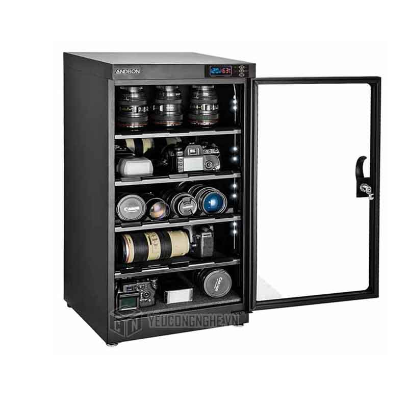 Tủ chống ẩm ANDBON AD-100s cho máy ảnh, máy quay chính hãng 100 lít