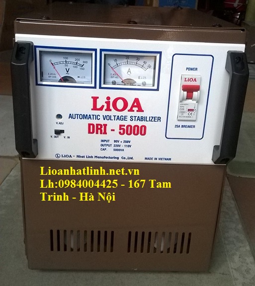 ổ áp lioa 5kva model DRI-5000