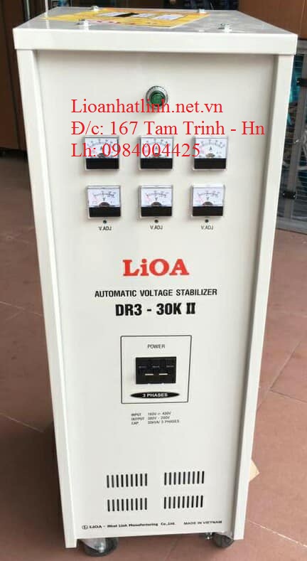 ỔN ÁP LIOA 30KVA 3 PHA DẢI 160V ~ 430V