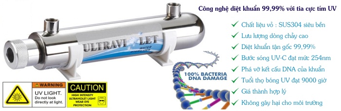 Bổ sung đèn UV diệt khuẩn cho các hộ gia đình dùng nước giếng khoan
