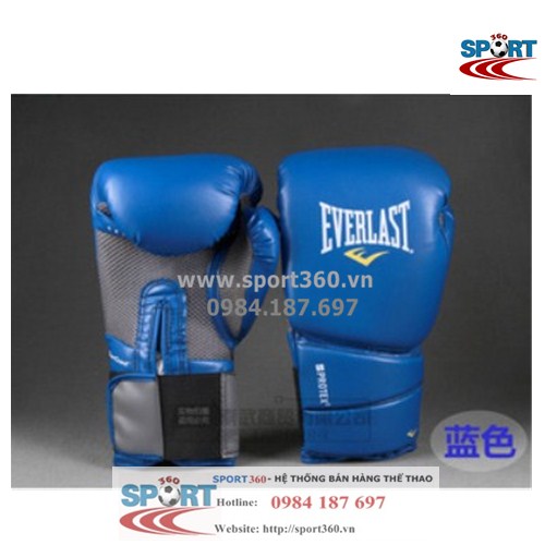 Găng Boxing Everlast cao cấp ( màu xanh )