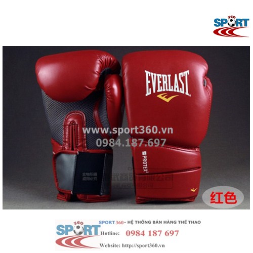 Găng Boxing Everlast cao cấp ( màu đổ )