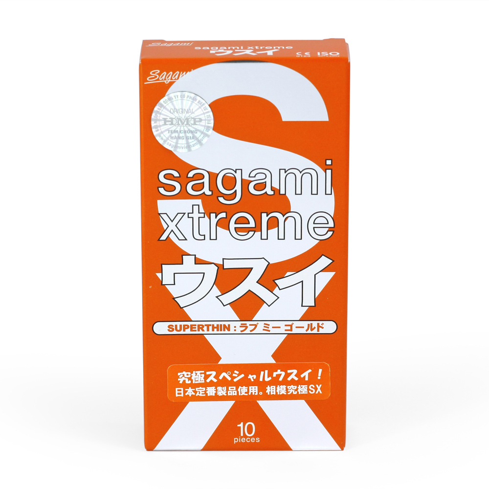 bao cao su siêu mỏng sagami love me orange