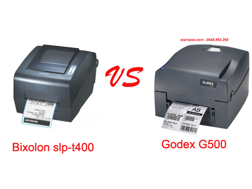 So sánh máy in mã vạch bixolon slp-t400 và máy in mã vạch godex g500