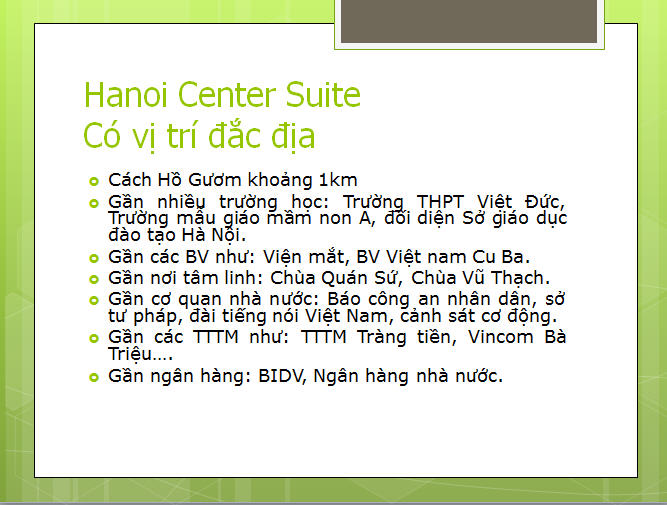 Phân tích dự án Hanoi Center Suite