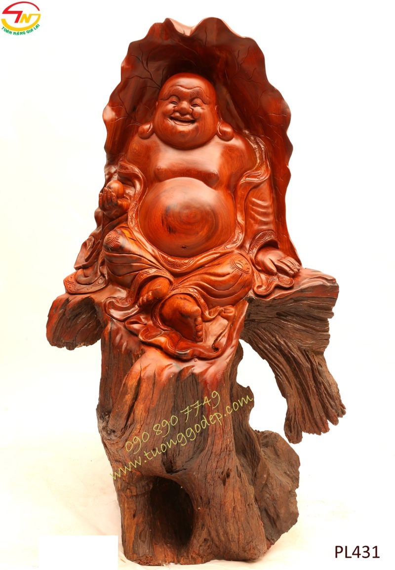 Phật Di Lặc gỗ hương