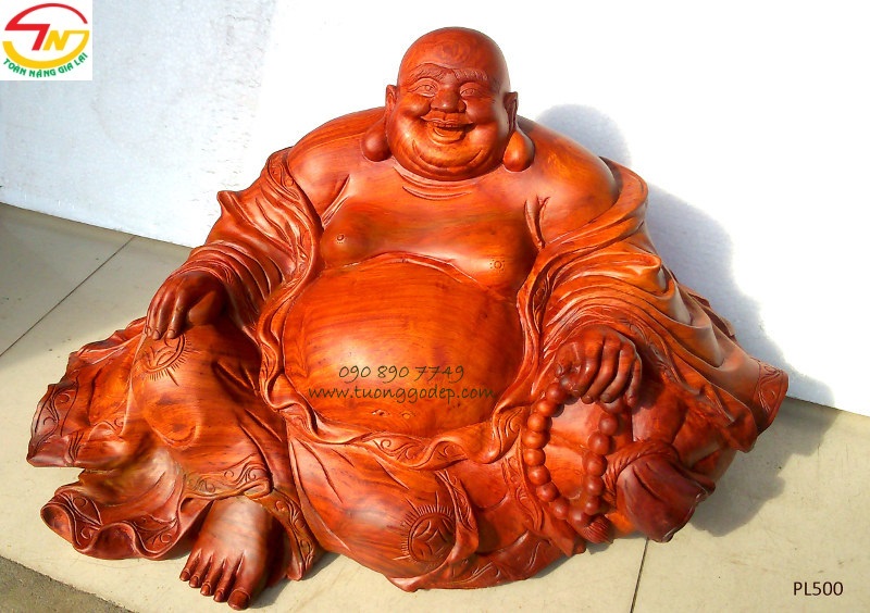 Tượng Phật Di Lặc bằng gỗ hương