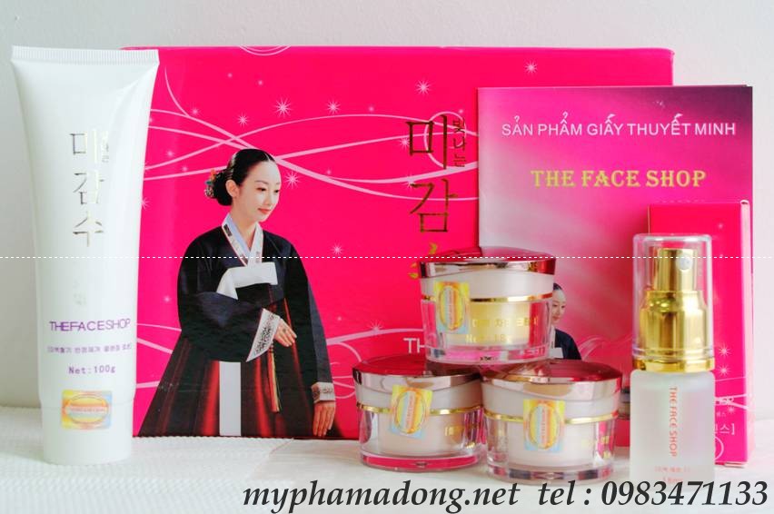 Bộ mỹ phẩm dưỡng làm trắng da The Face Shop Hồng (5in1) của Hàn Quốc 1605482the_face_shop_hong_5in1