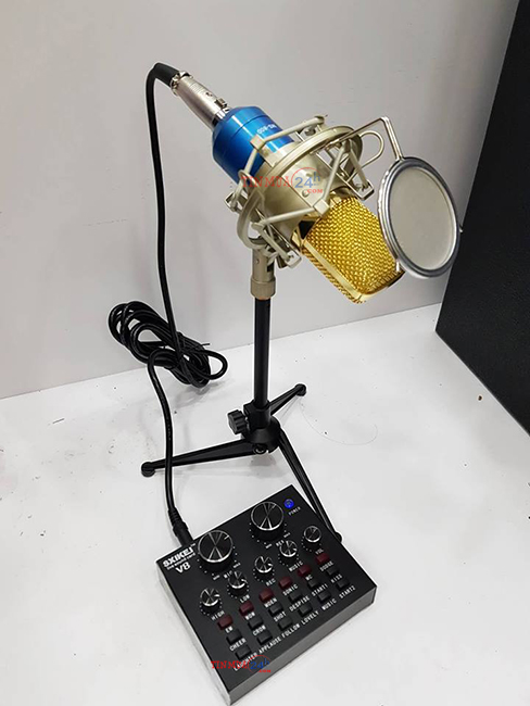 Micro Livestream SNQiSY MS800 - Soundcard V8 Cao Cấp