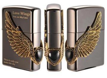 zippo love wings