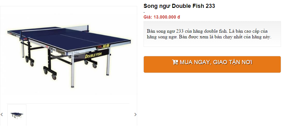 bàn bóng bàn Double fish 233 giá rẻ