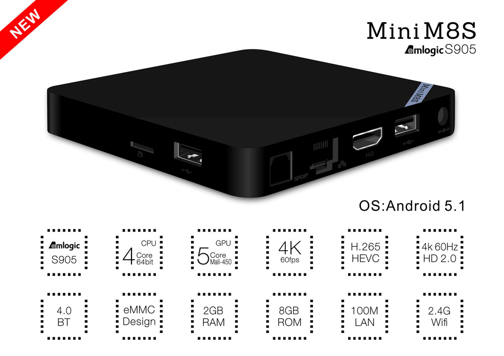 Tv box mini m8s