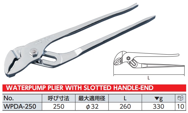 Kìm mỏ quạ, KTC WPDA-250, kìm mỏ quạ, kìm ống đa năng