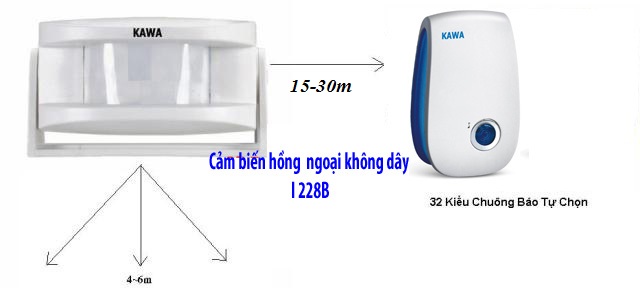 chuông báo khách hồng ngoại không dây I 228 Kawa